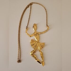 Vintage 1970s POLCINI Articulated Ballerina Statement Necklace by LEE MENICHETTI